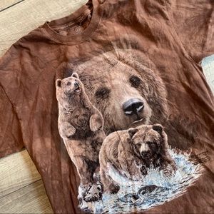Brown The Mountain brand grizzly bear t-shirt